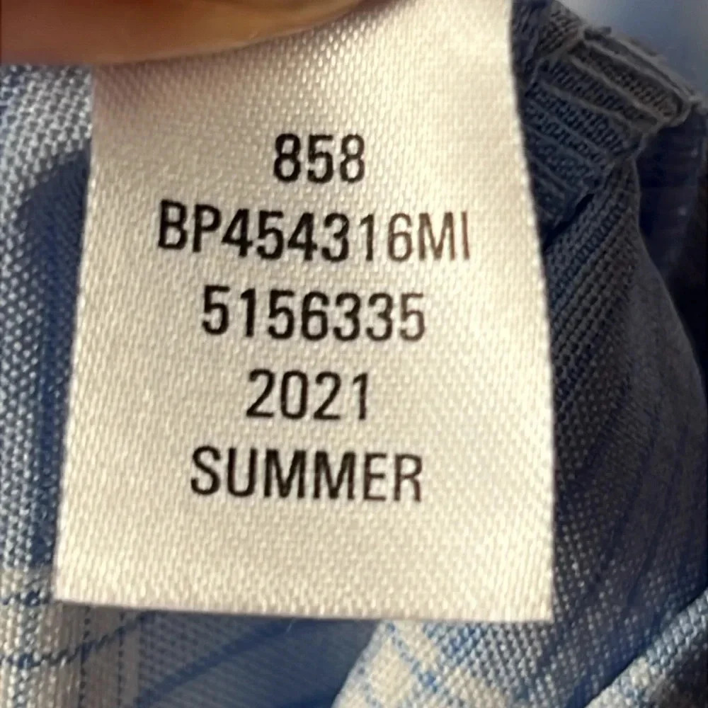 BP Adult Dress Small Blue White Lola Plaid Square Neck Mini Sun Women's - Picture 13 of 13